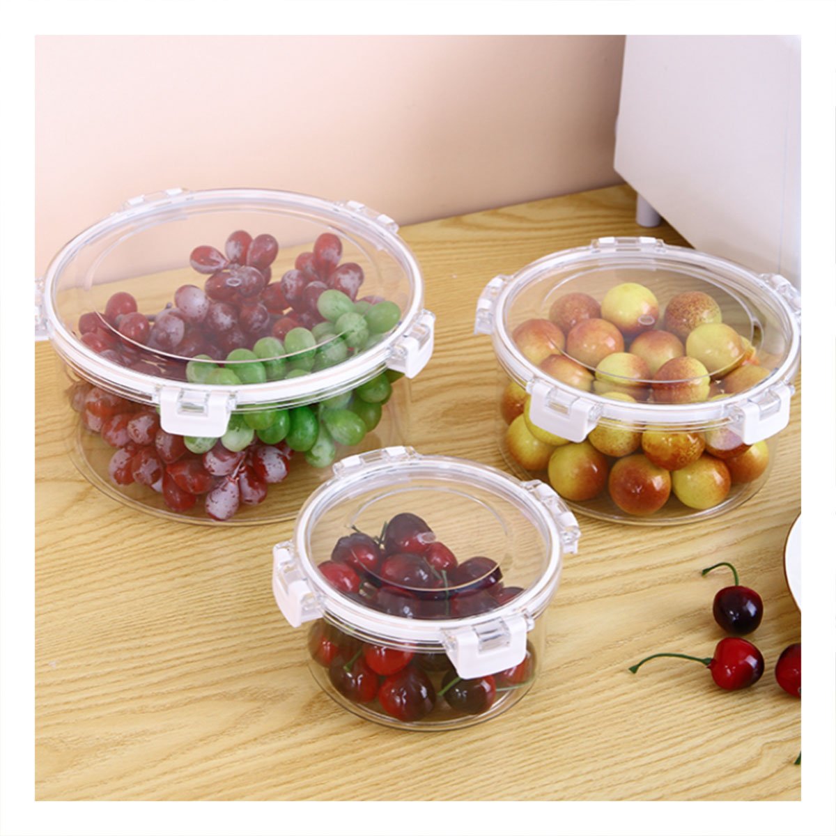 PACK4 CAJAS APILABLES PARA OPTIMIZAR ESPACIOS TRANSPARENTE Y+REGALO STICKER - 5