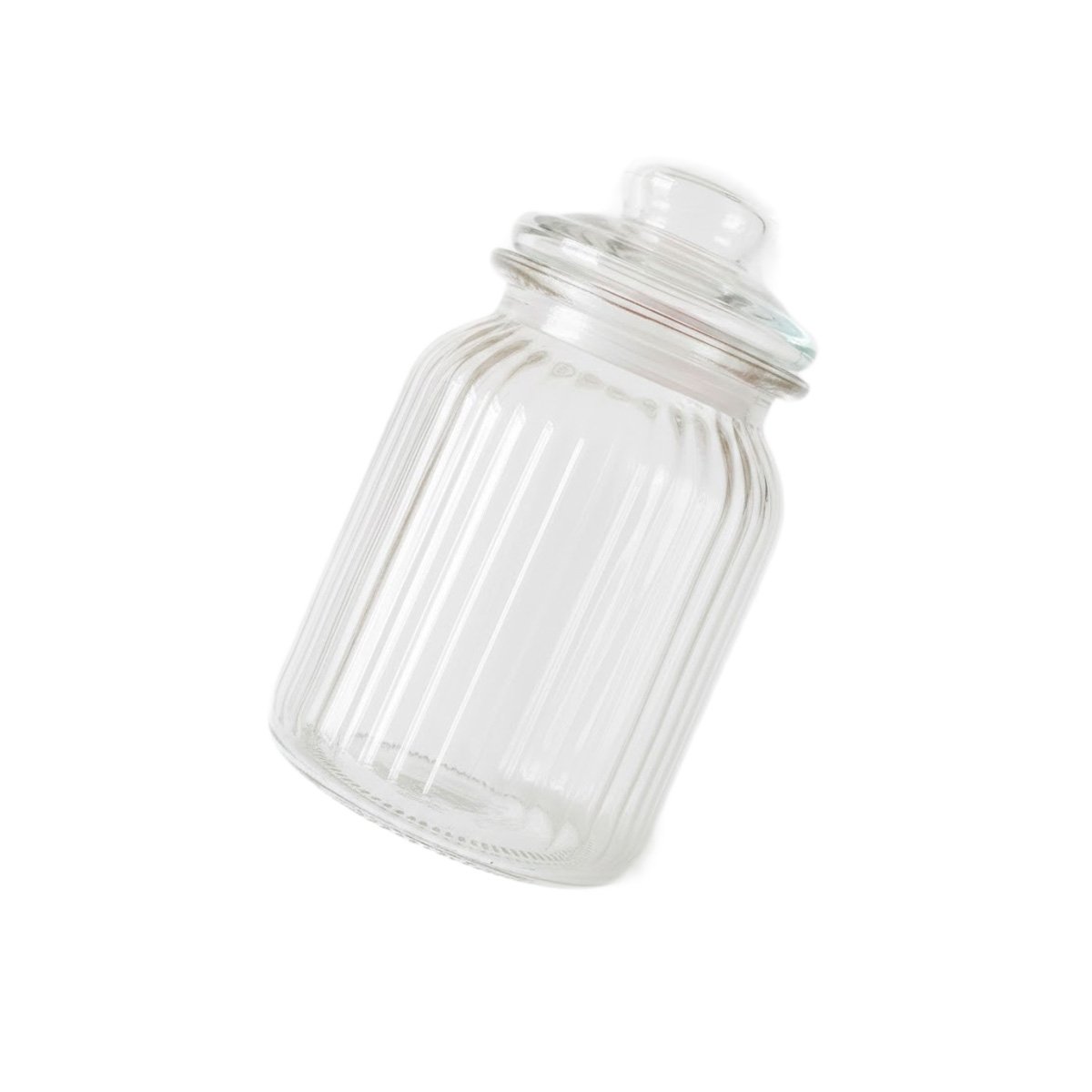 BOTELLA DE VIDRIO 1020ML TRANSPARENTE CON RAYAS DE MUCHA SALUD ACTIVA Y+PAPEL REGALO - 1