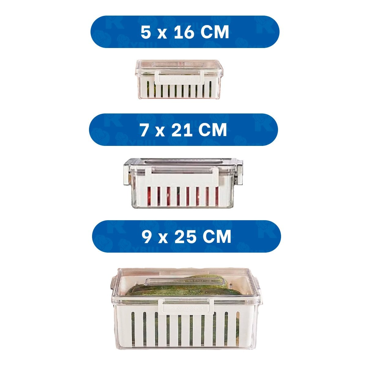 PACK6 AGRUPACION 3 PARA ORGANIZAR COCINA Y REFRIGERADOR 700 ML 1700 ML 3300 ML Y+REGALO STICKER - 4