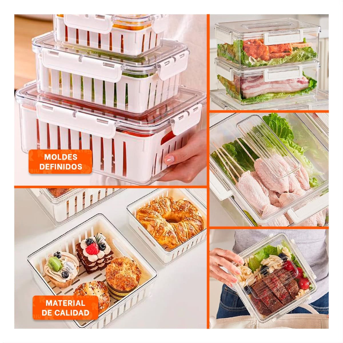 PACK4 PAQUETE 3 PARA APROVECHAR ESPACIO EN REFRIGERADOR 700 ML 1700 ML 3300 ML Y+REGALO STICKER - 2
