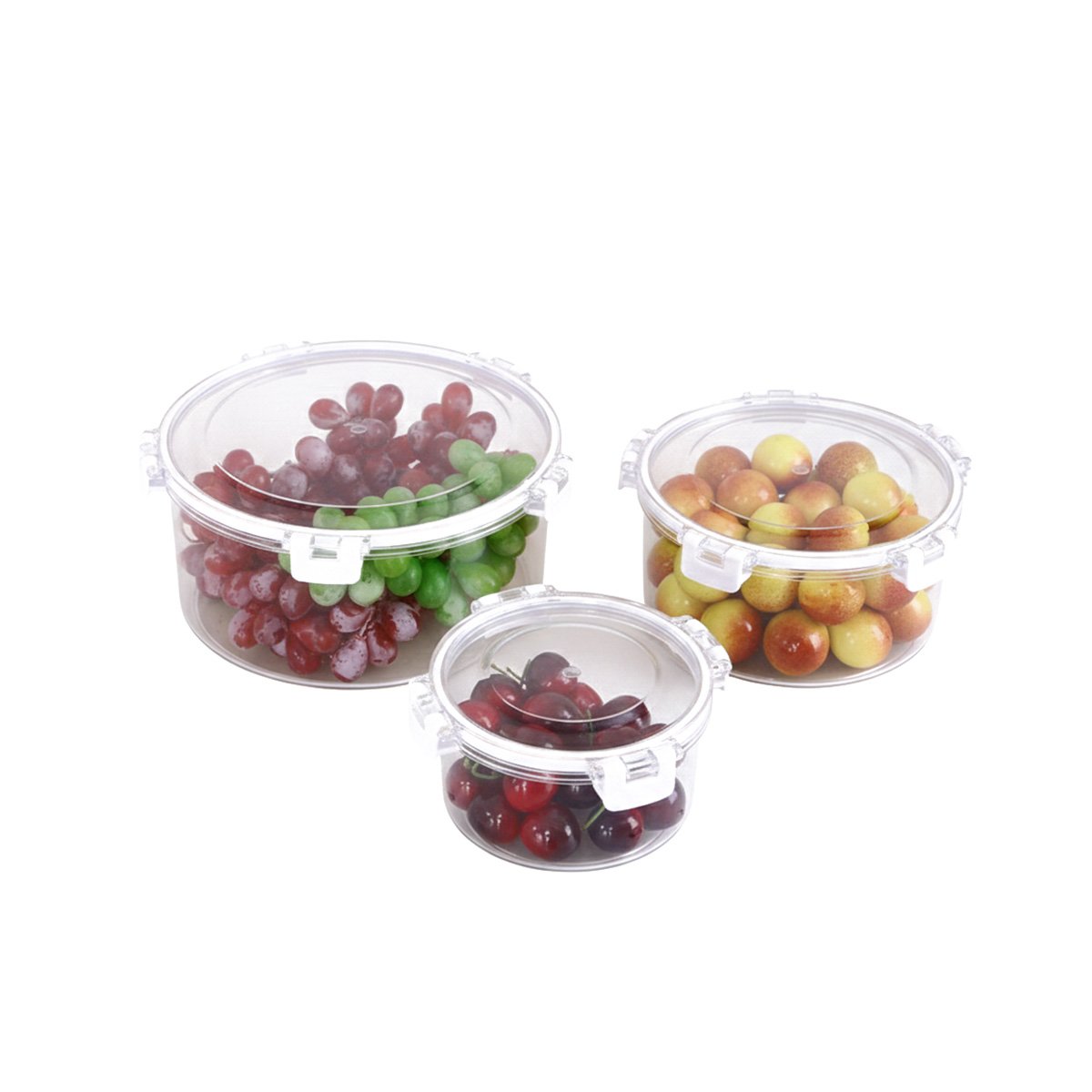 CONTENEDORES APILABLES CON TAPA AJUSTADA TRANSPARENTE Y+PAPEL REGALO - 1