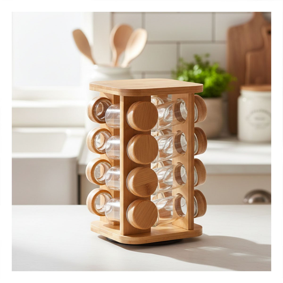 PACK6 RACK DE COCINA PARA ESPECIAS CON DISENO CUADRADO Y ELEGANTE - 3