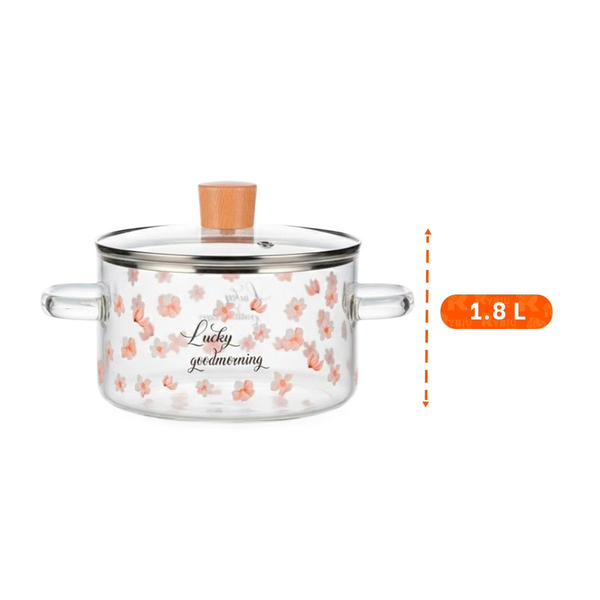 PACK2 CONTENEDOR TERMORESISTENTE PARA COCINA Y SERVICIO 1,8L TRANSPARENTE Y+PAPEL REGALO - 4
