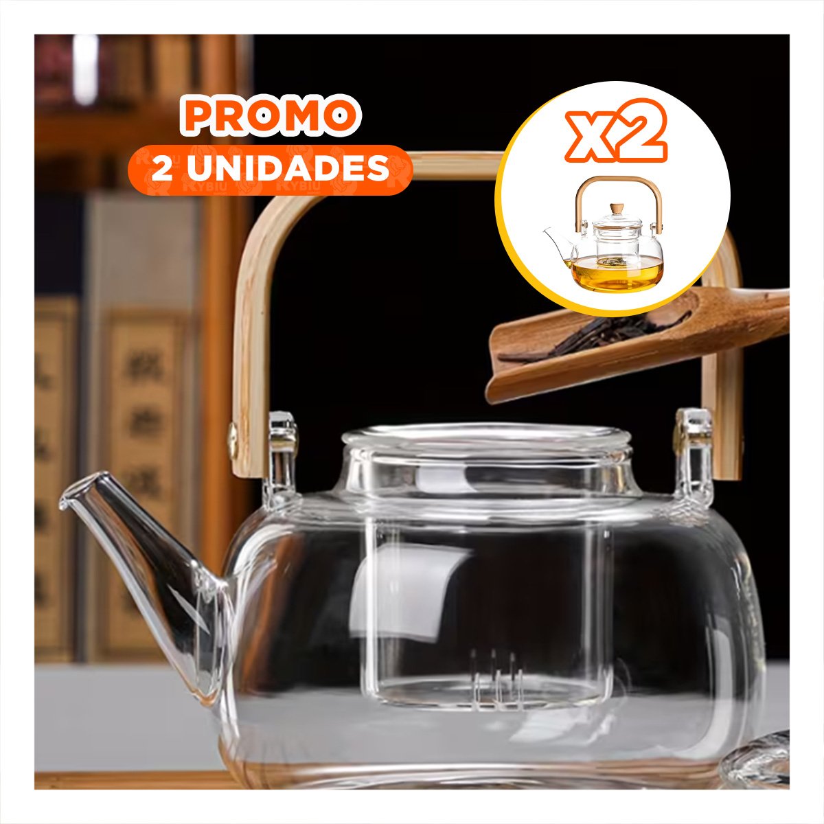 PACK2 CONTENEDOR RESISTENTE Y PRACTICO DE VIDRIO BOROSILICATO TRANSPARENTE Y+REGALO STICKER - 1