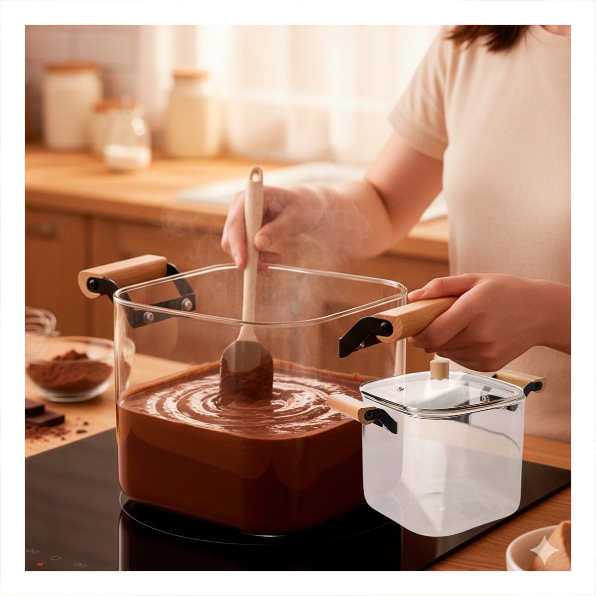 CAZUELA TRANSPARENTE DE GRAN CAPACIDAD PARA COCINA 5500ML Y+PAPEL REGALO - 3