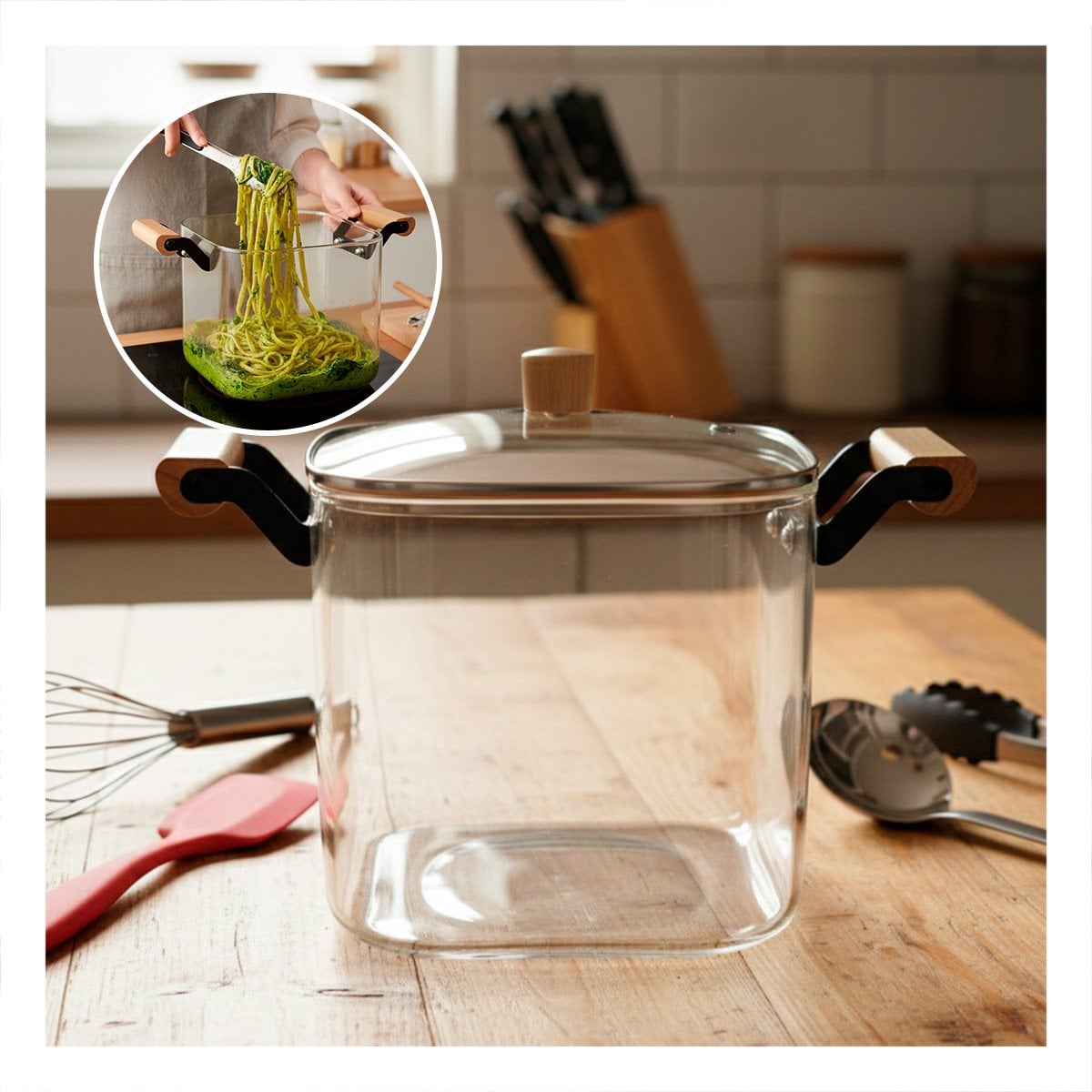 PACK6 RECIPIENTE TRANSPARENTE DE GRAN CAPACIDAD PARA COCINA 5500ML Y+PAPEL REGALO - 2