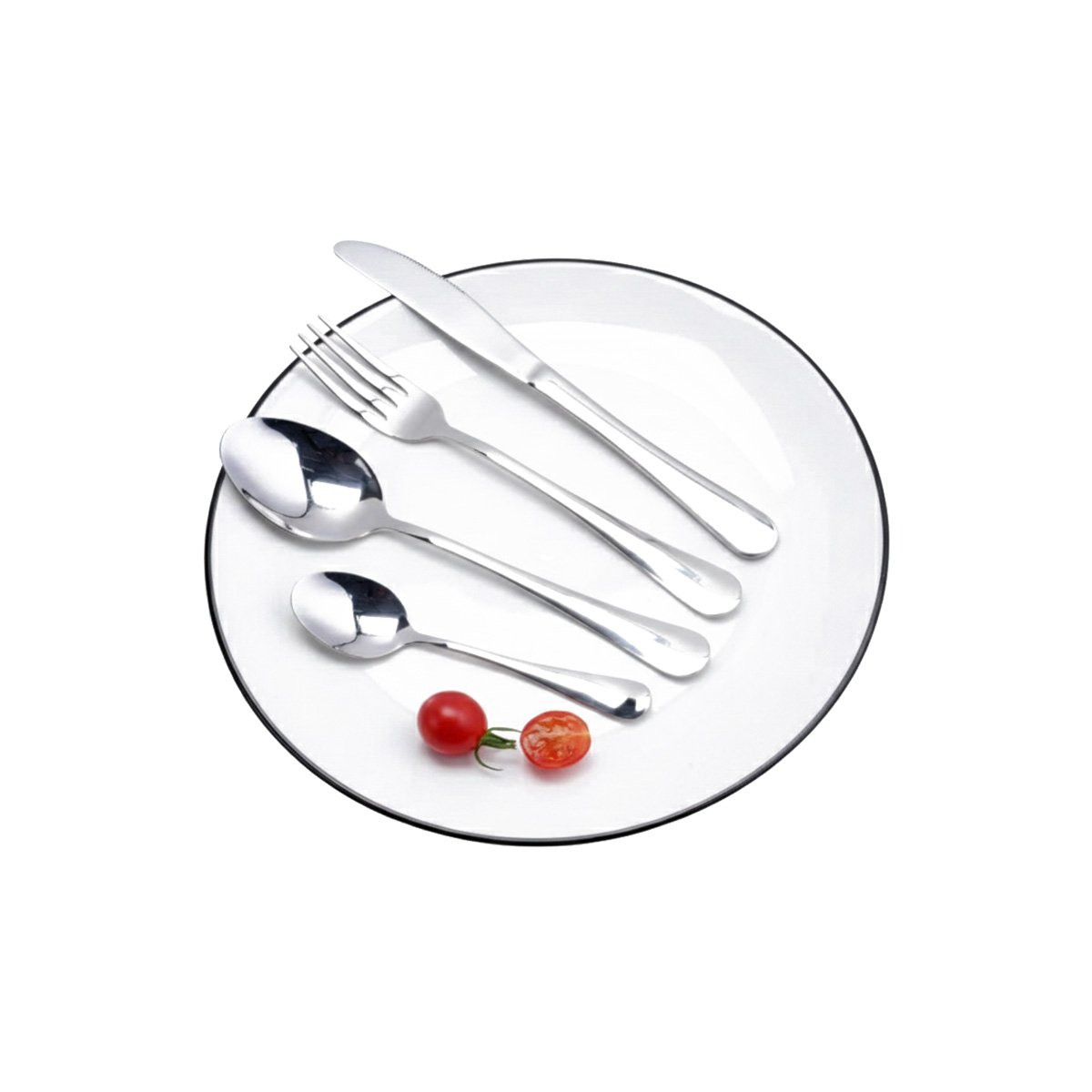 KIT COMPLETO DE CUBIERTOS PARA MESA Y COCINA PLATEADO Y+PAPEL REGALO - 1