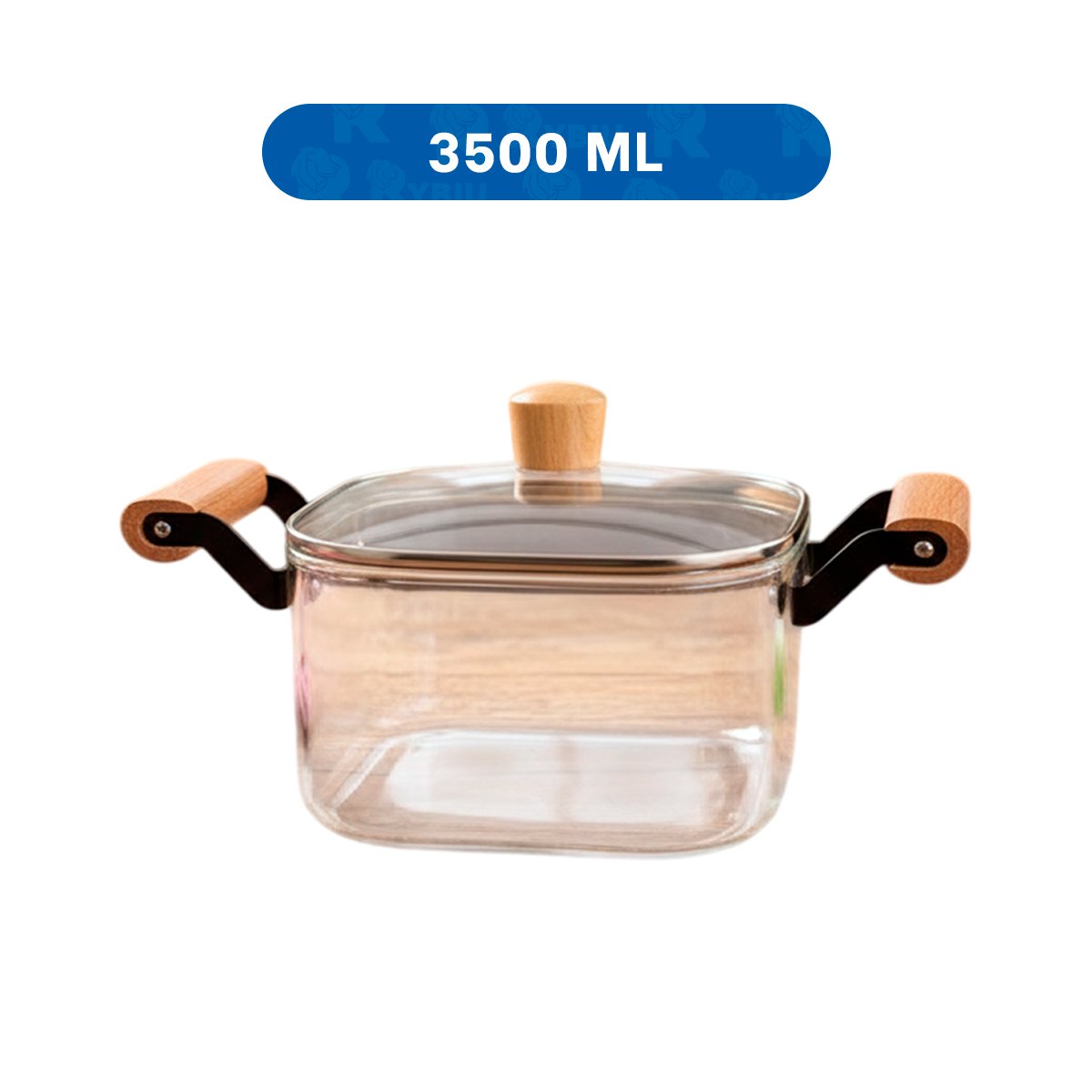 RECIPIENTE TRANSPARENTE RESISTENTE AL CALOR 3500ML Y+PAPEL REGALO - 4