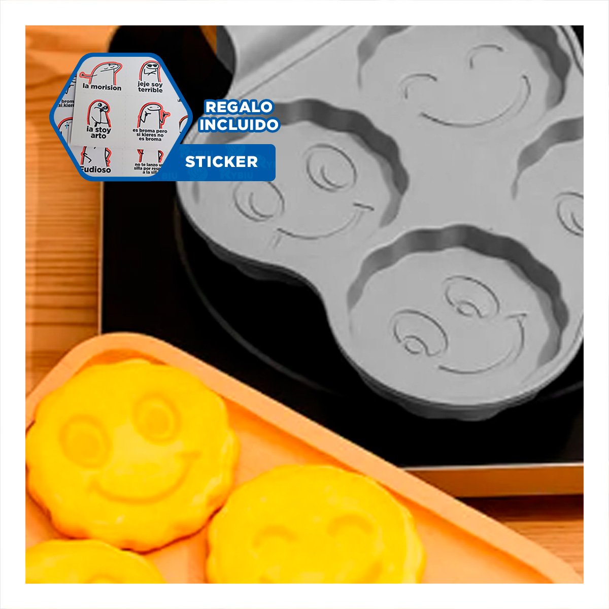 SARTEN CREATIVO PARA OMELETS PREPARACIONES Y COCINA DIARIA BEIGE Y+REGALO STICKER - 1