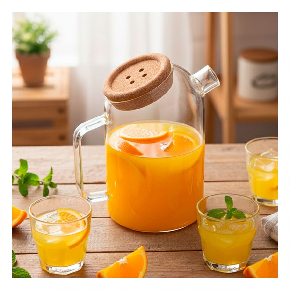 RECIPIENTE CREATIVO PARA AGUA Y JUGOS CON DISEÑO MODERNO TRANSPARENTE Y+PAPEL REGALO - 2