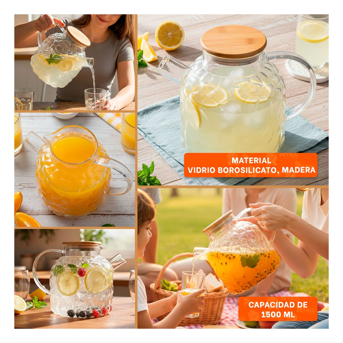 ENVASE CREATIVO PARA GUARDAR LIQUIDOS Y SERVIR CON ESTILO TRANSPARENTE Y+POST IT - 1