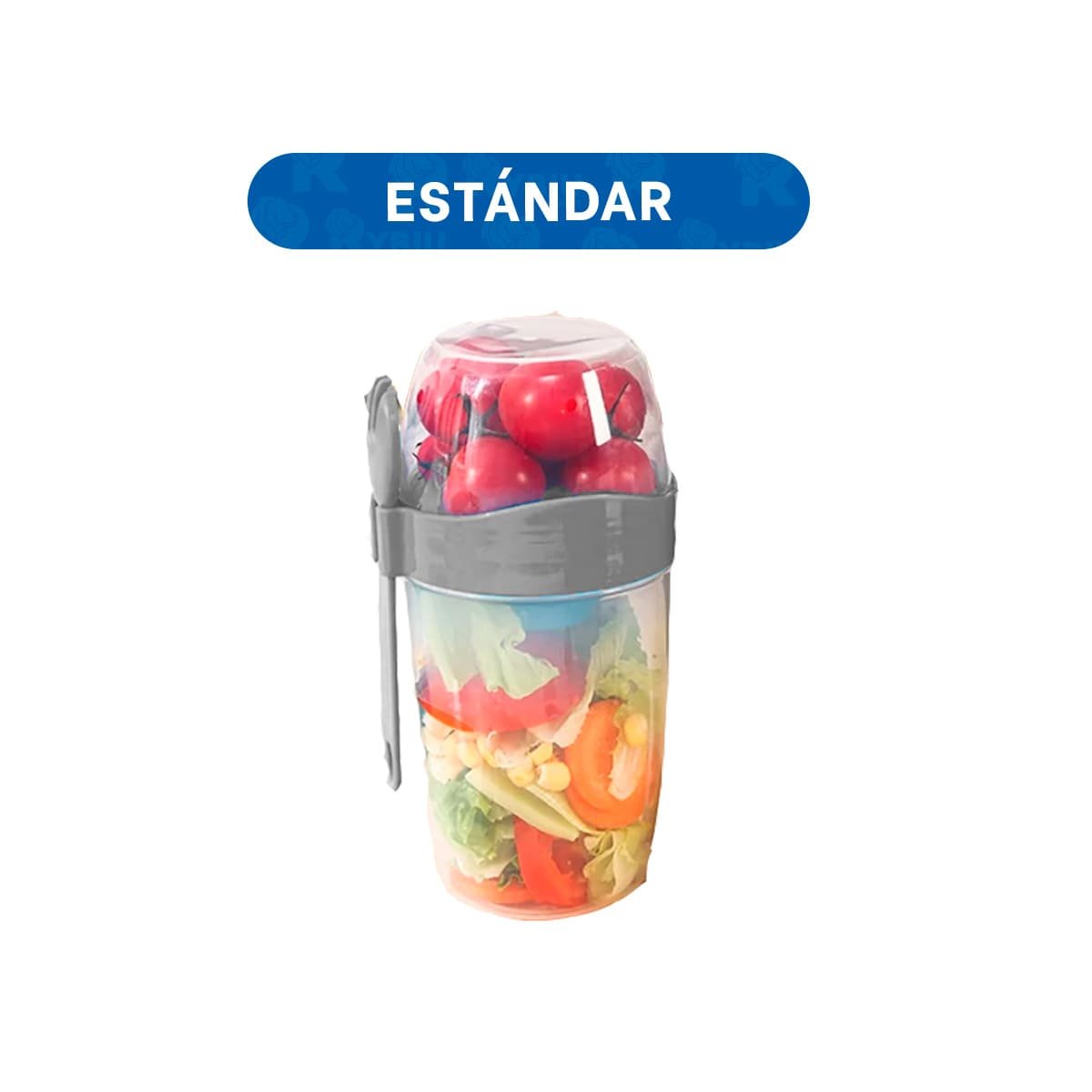 PACK12 CONTENEDOR YOGURERO PLOMO CON CUCHARA Y ESPACIO MULTIUSO Y+PAPEL REGALO - 4