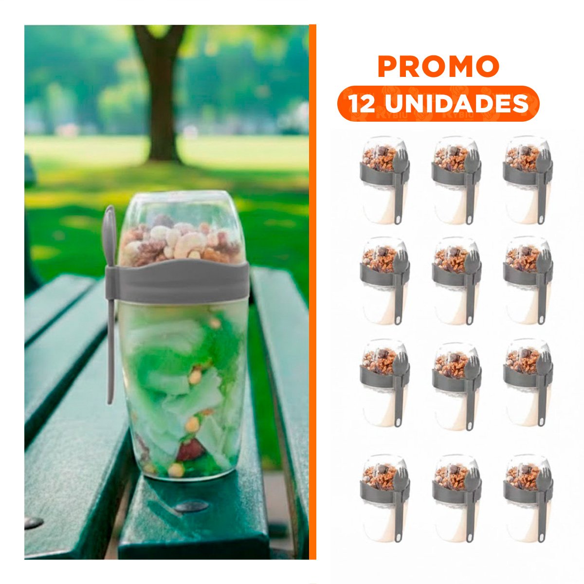PACK12 TAZA YOGUR PLOMO COMPACTA PARA ESPACIOS REDUCIDOS Y+REGALO STICKER - 1