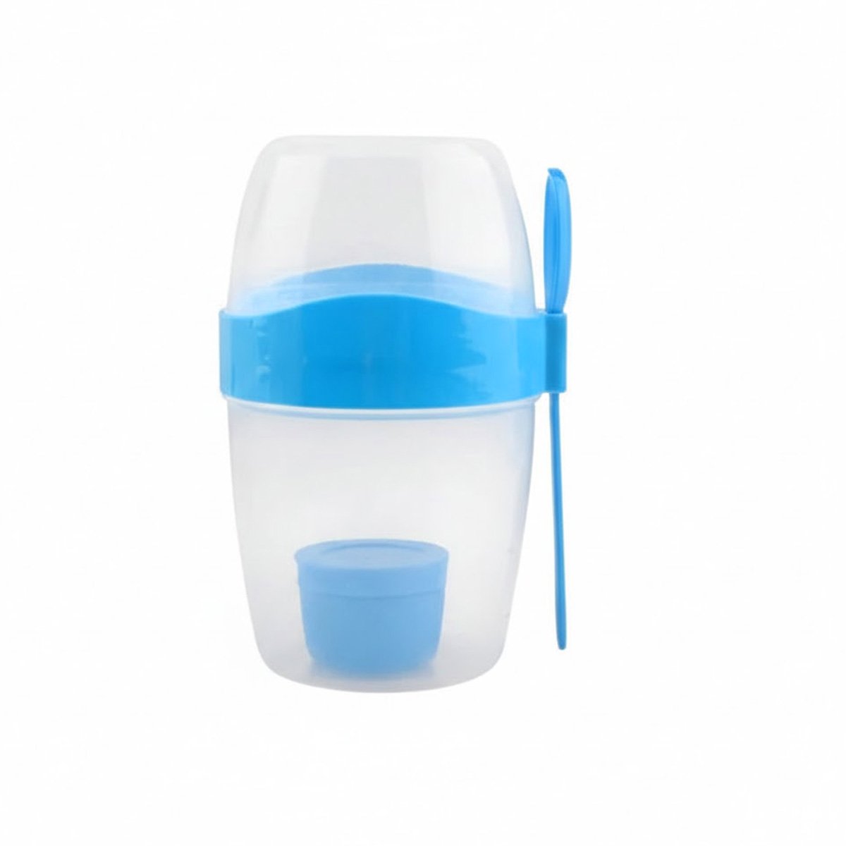 PACK12 TAZA YOGUR AZUL COMPACTA PARA ESPACIOS REDUCIDOS Y+REGALO STICKER - 2