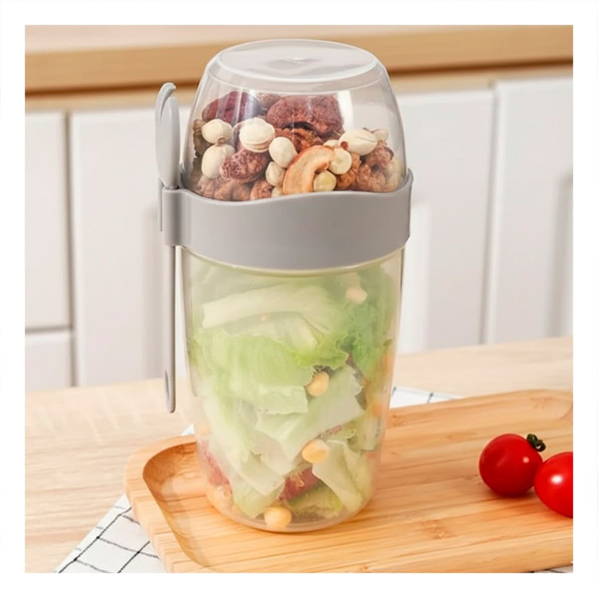 PACK2 CONTENEDOR YOGUR PLOMO DISENO 2 EN 1 PARA LLEVAR A TODO LUGAR Y+REGALO STICKER - 5