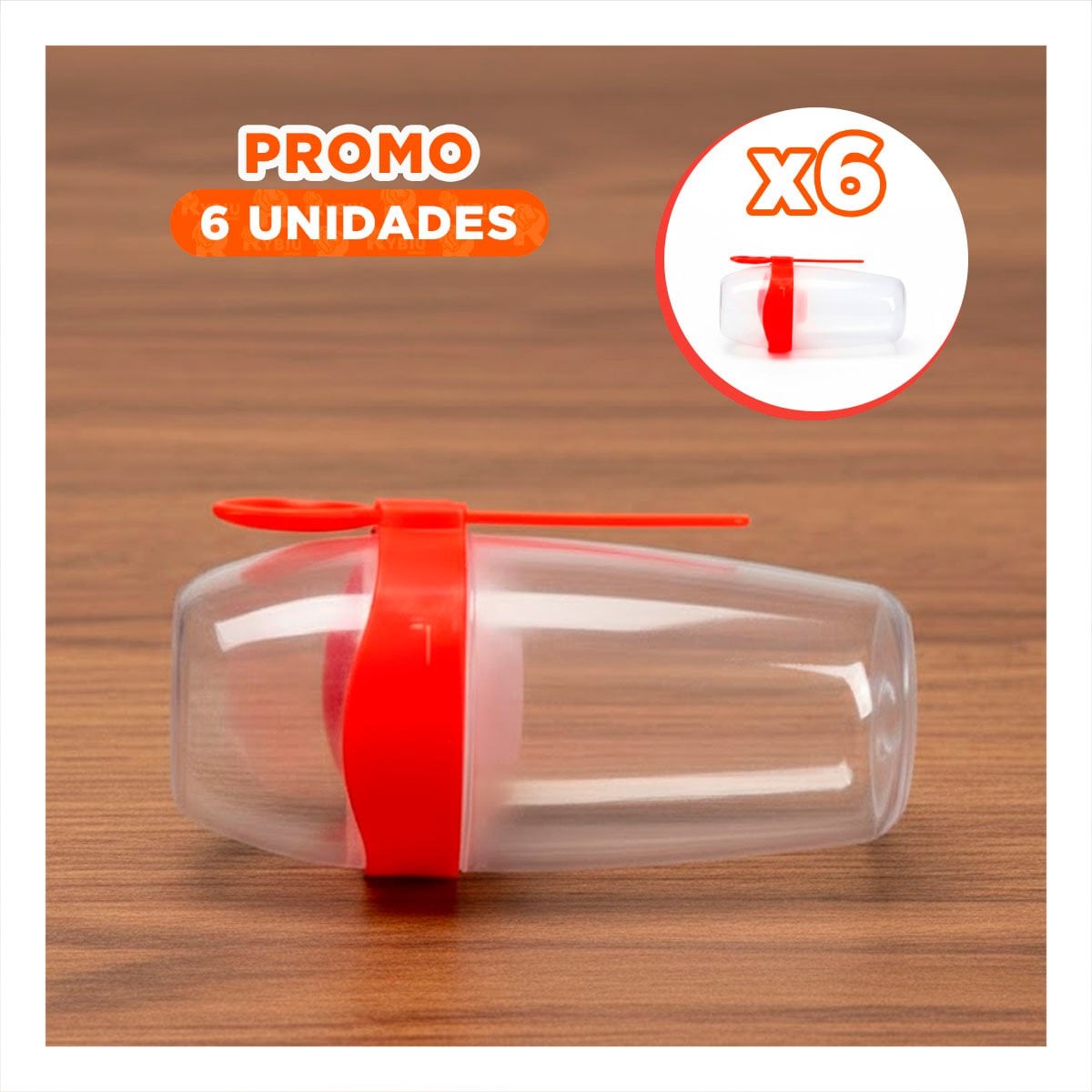 PACK6 TAZA YOGURERO CON CUBIERTO GRANDE ROJO 2 EN 1 PARA RUTINA ACTIVA Y+REGALO STICKER - 1