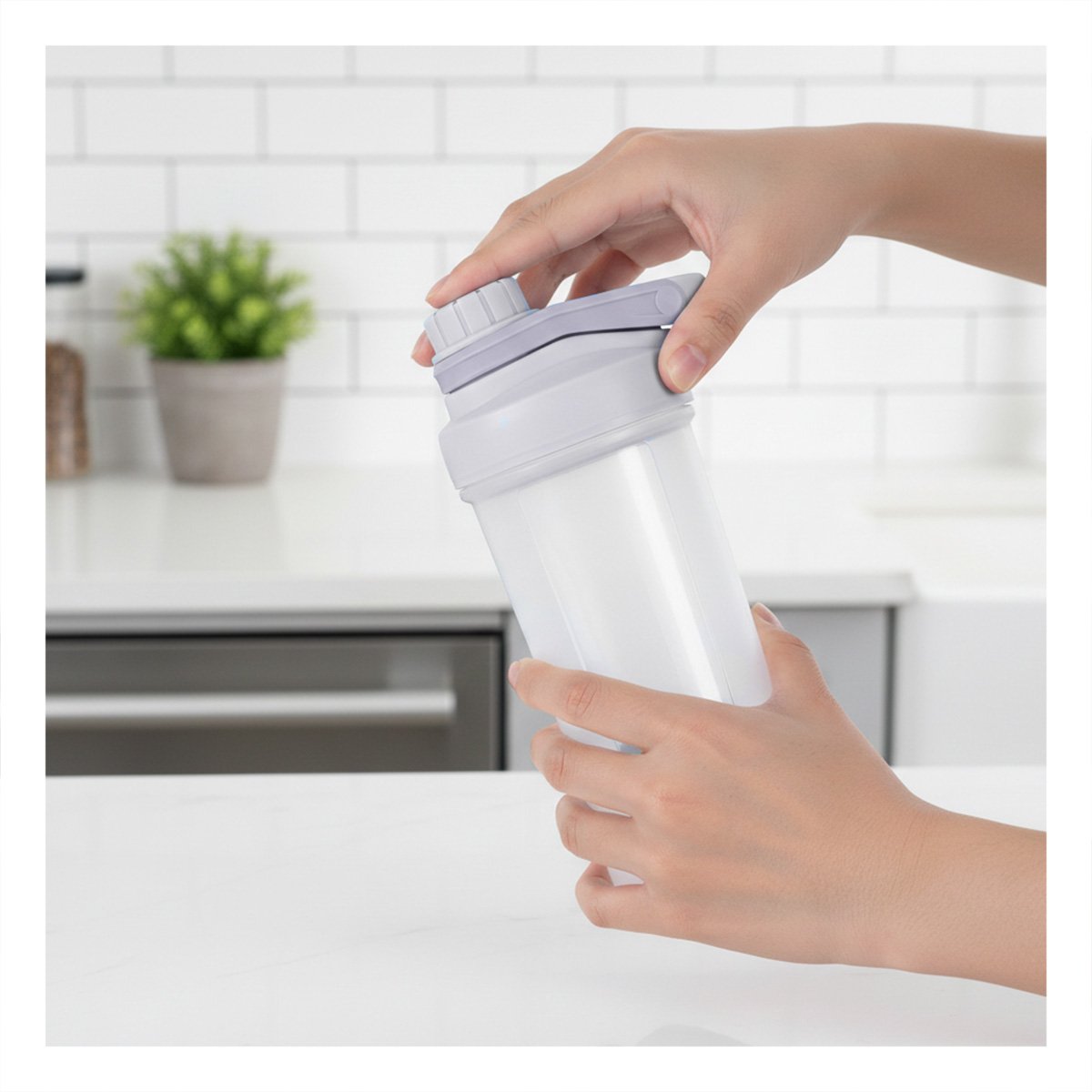 PACK12 ENVASE TOMATODO SHAKER 500ML PLOMO PRÁCTICO PARA GYM Y LICUADOS Y+REGALO STICKER - 5