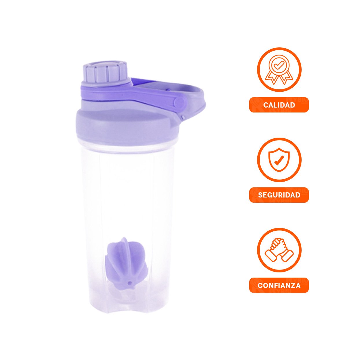 FRASCO TOMATODO SHAKER 500ML LILA PARA BEBIDAS Y LICUADOS SALUDABLES - 3