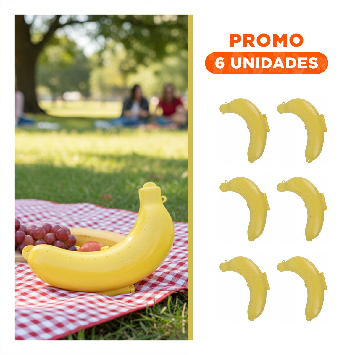 PACK6 PROTECTOR DE PLATANO AMARILLO CON FORMA AJUSTADA PARA MEJOR CUIDADO - 1