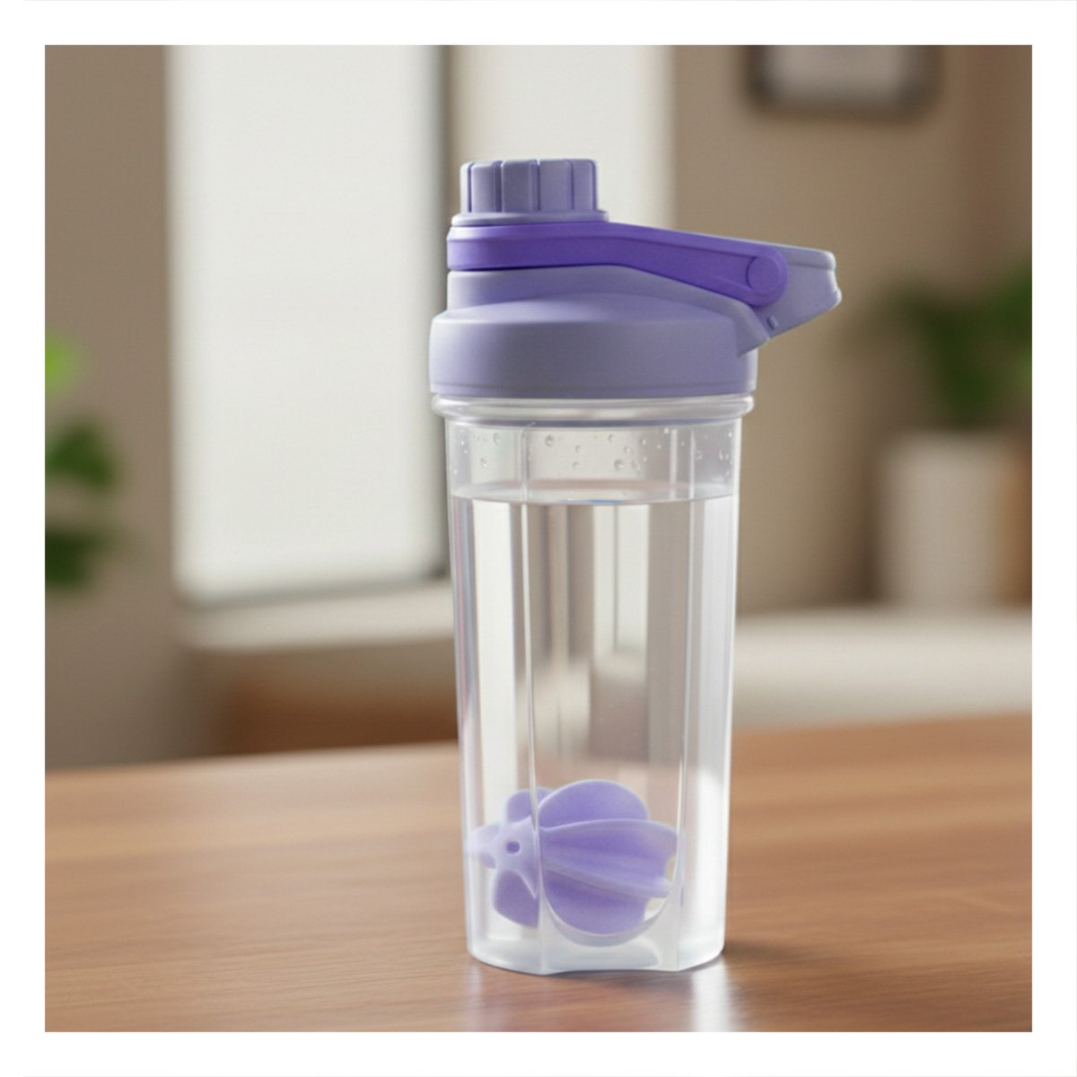 PACK12 ENVASE TOMATODO SHAKER 500ML LILA PRÁCTICO PARA GYM Y LICUADOS Y+REGALO STICKER - 3