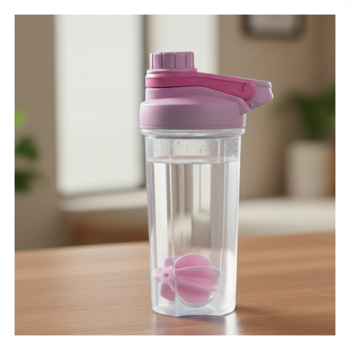 PACK12 VASO TOMATODO SHAKER 500ML ROSADO REUTILIZABLE PARA AGUA Y LICUADOS - 2