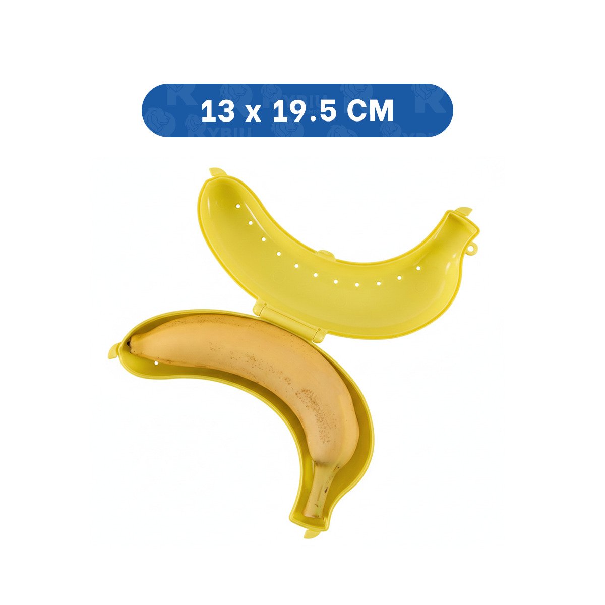 PACK2 CAJA PORTA PLATANO AMARILLO PRACTICA PARA NIÑOS Y ADULTOS Y+REGALO STICKER - 4