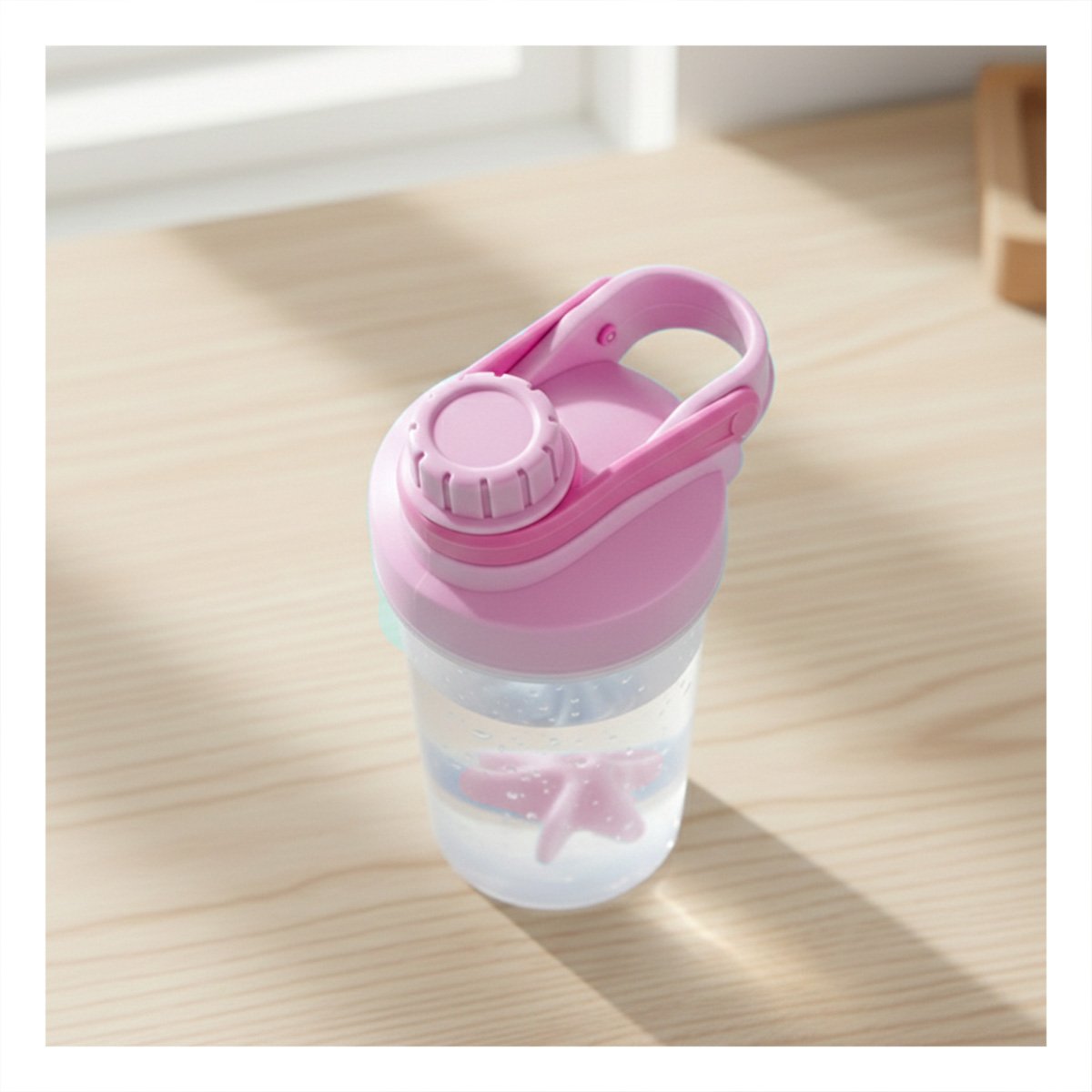 PACK12 FRASCO TOMATODO SHAKER 500ML ROSADO PARA HIDRATACIÓN Y DEPORTE DIARIO Y+PAPEL REGALO - 5