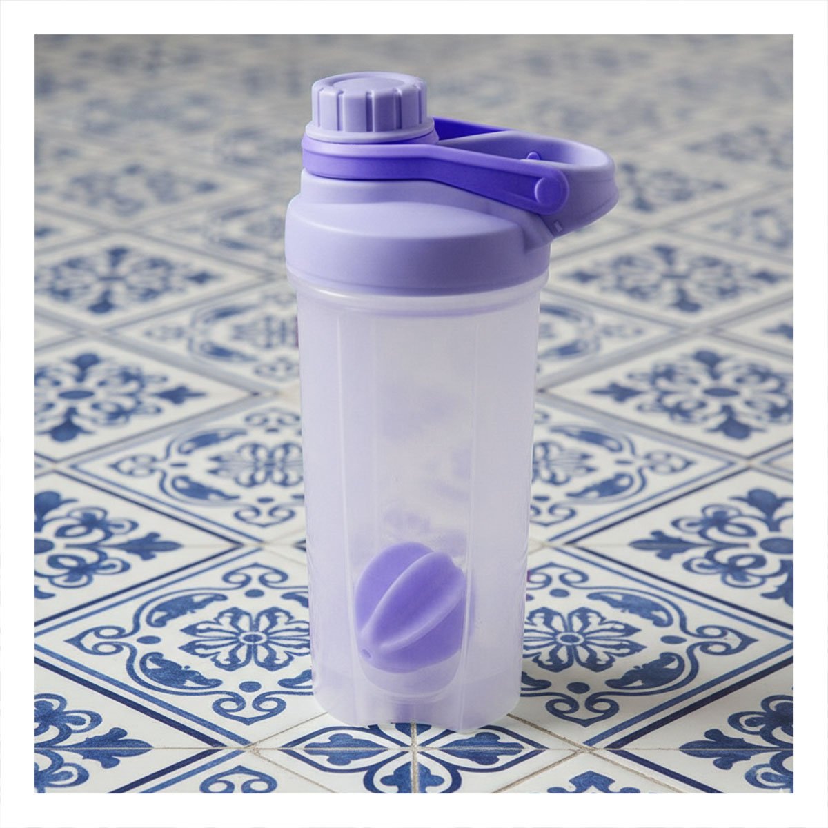 PACK6 ENVASE TOMATODO SHAKER 500ML LILA PARA LICUADOS Y BEBIDAS FITNESS - 5