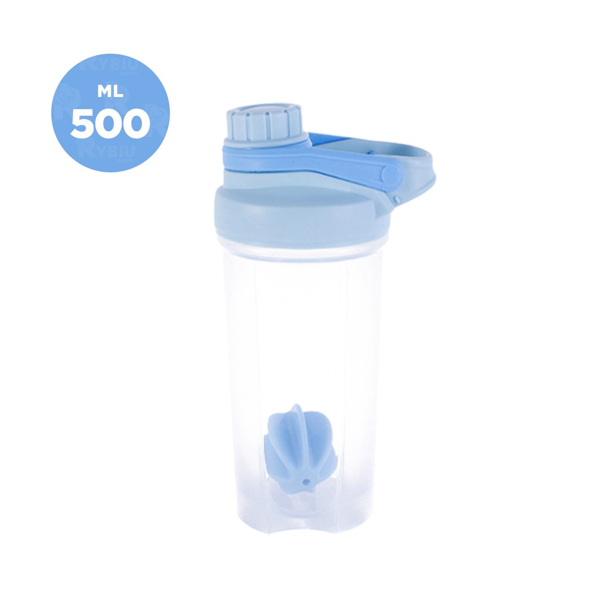 PACK4 BOTELLA TOMATODO SHAKER 500ML CELESTE PORTÁTIL PARA AGUA Y DEPORTE - 4