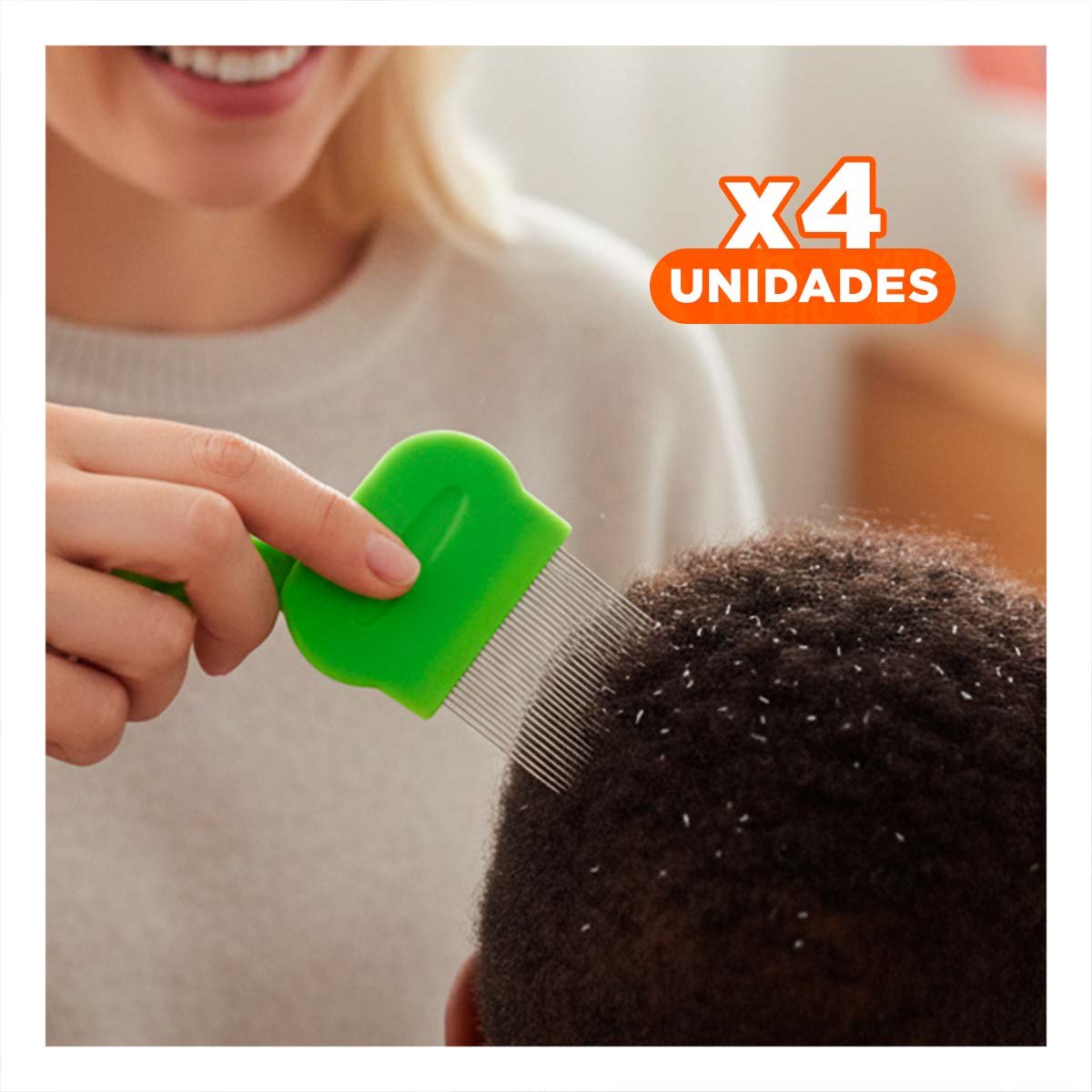PACK4 PEINE PARA PIOJOS Y LIENDRES VERDE RESISTENTE Y COMODO EN CASA - 1
