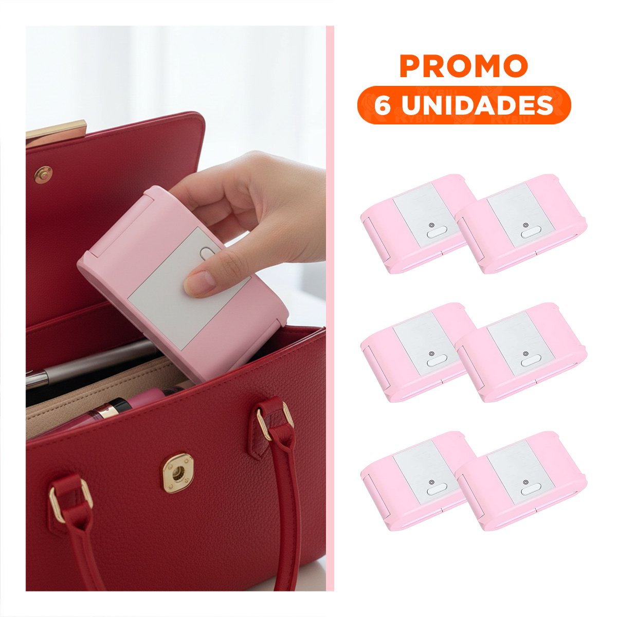 PACK6 PORTA UÑAS PORTATIL ROSADO PEQUENA Y MODERNA PARA SECADO DE ESMALTE - 1