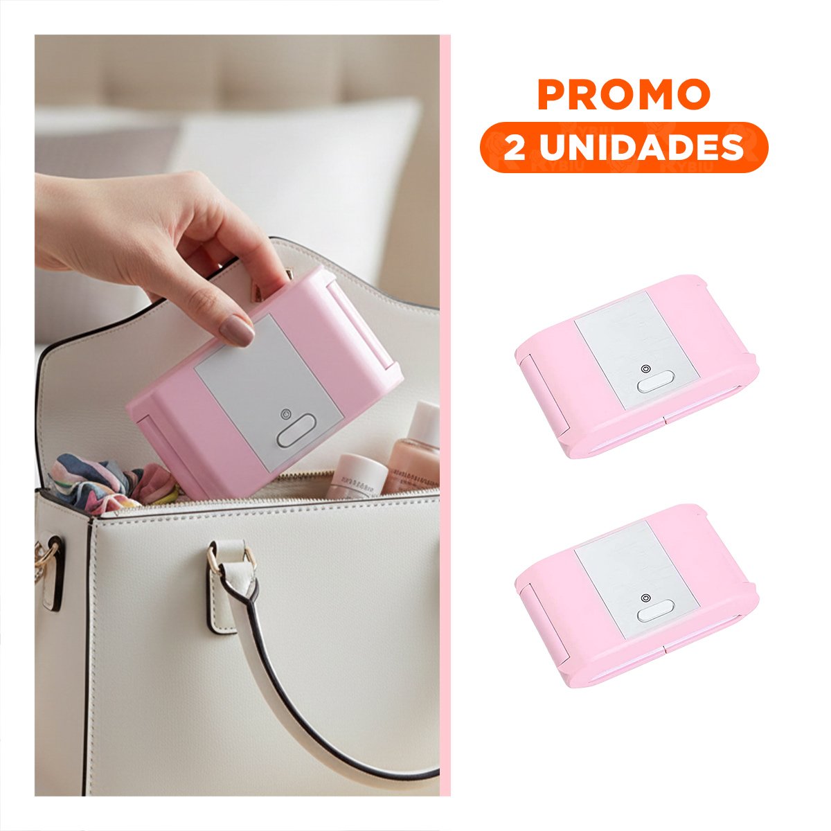 PACK2 EXPOSITOR PARA UÑAS PORTATIL ROSADO RESISTENTE Y ELEGANTE PARA USO DIARIO - 1