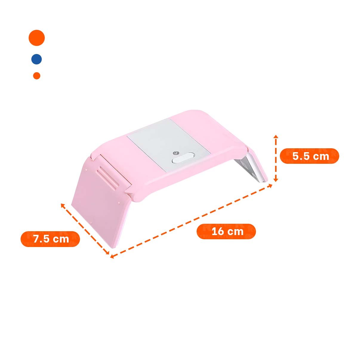 PACK12 LUMINARIA PARA UÑAS PORTATIL ROSADO MODERNA Y PEQUENA PARA SECADO Y+REGALO STICKER - 4