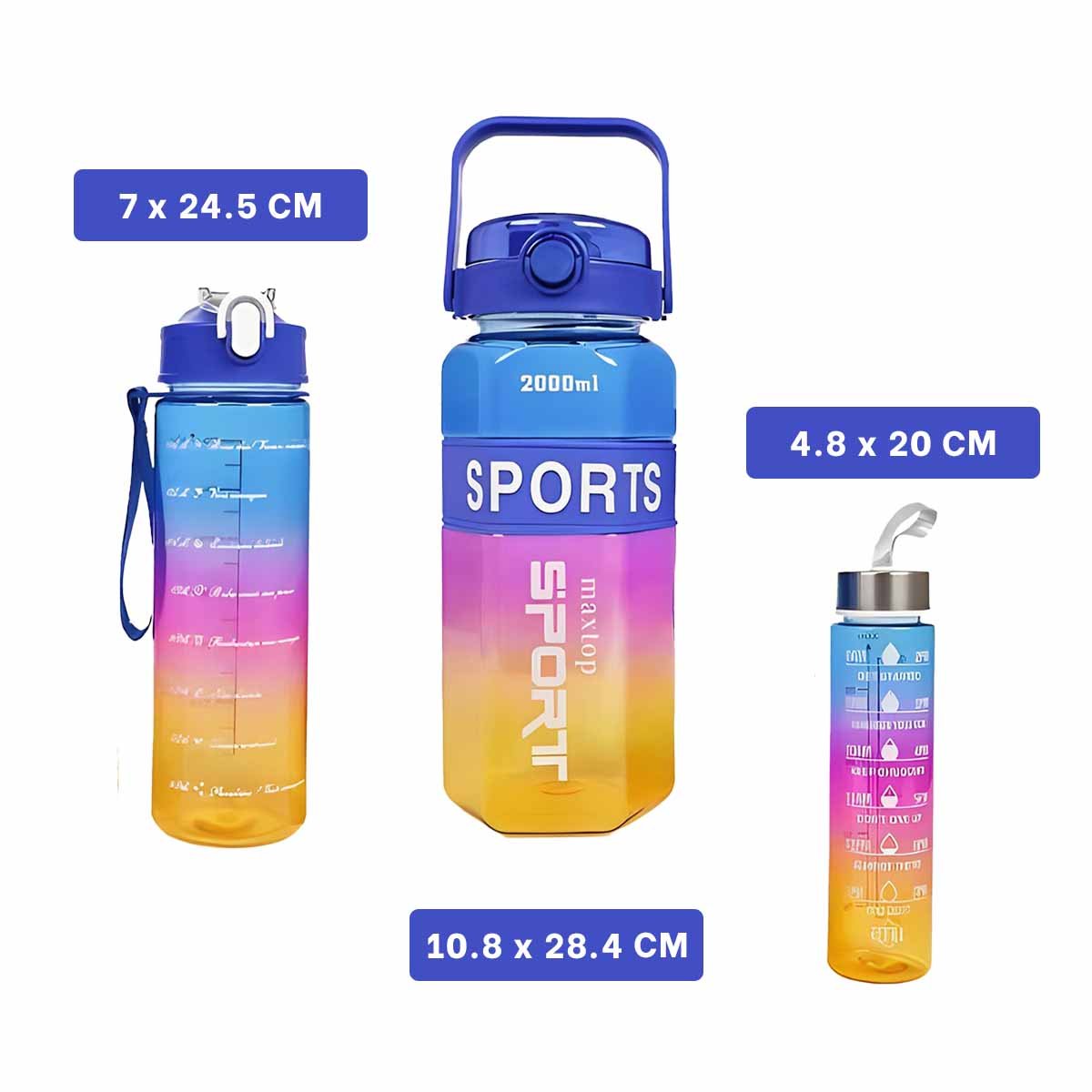 PACK6 COPA TRIO TRANSPARENTE AZUL FUCSIA Y AMARILLO LIGERA Y COMODA TRANSPORTAR BEBIDAS - 4