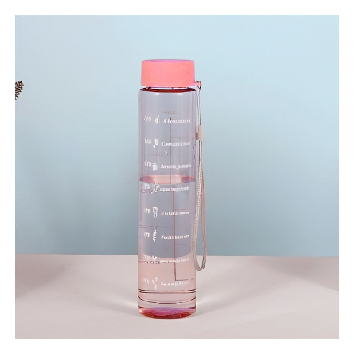 BOTELLA TRIO TRANSPARENTE ROSADO RESISTENTE Y FACIL DE LIMPIAR CASA Y+REGALO STICKER - 2