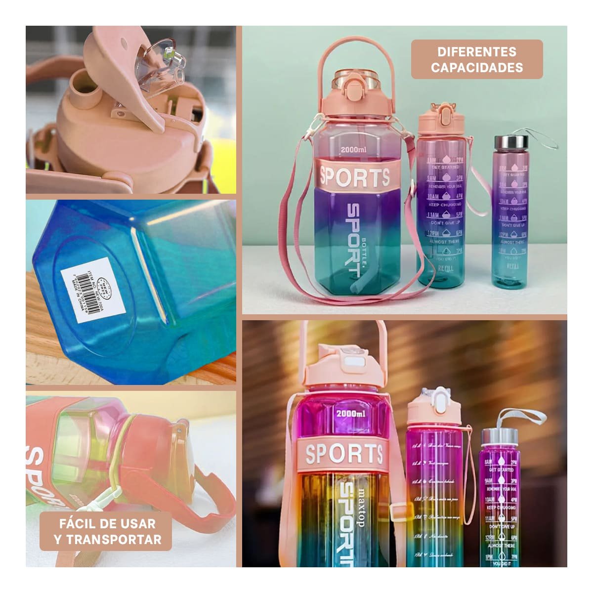 PACK6 COPA TRIO TRANSPARENTE ROSADO CLARO MORADO Y VERDE DOBLE PARED CONSERVA Y+PAPEL REGALO - 3