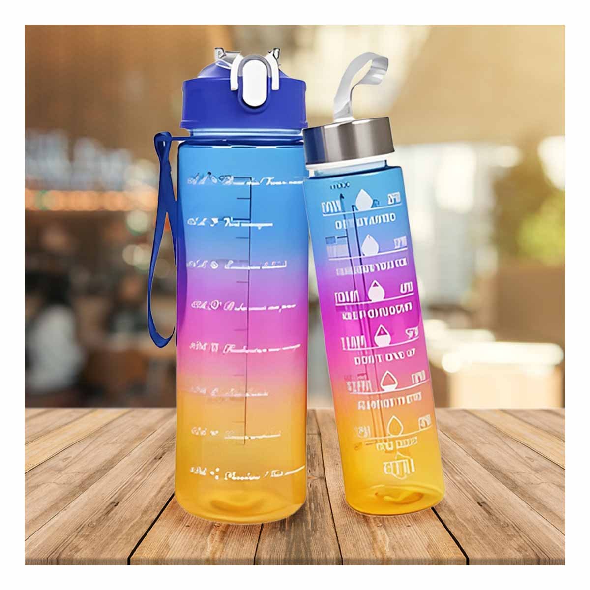 PACK2 RECIPIENTE TRIO TRANSPARENTE AZUL FUCSIA Y AMARILLO RESISTENTE Y FACIL LIMPIAR CASA - 5