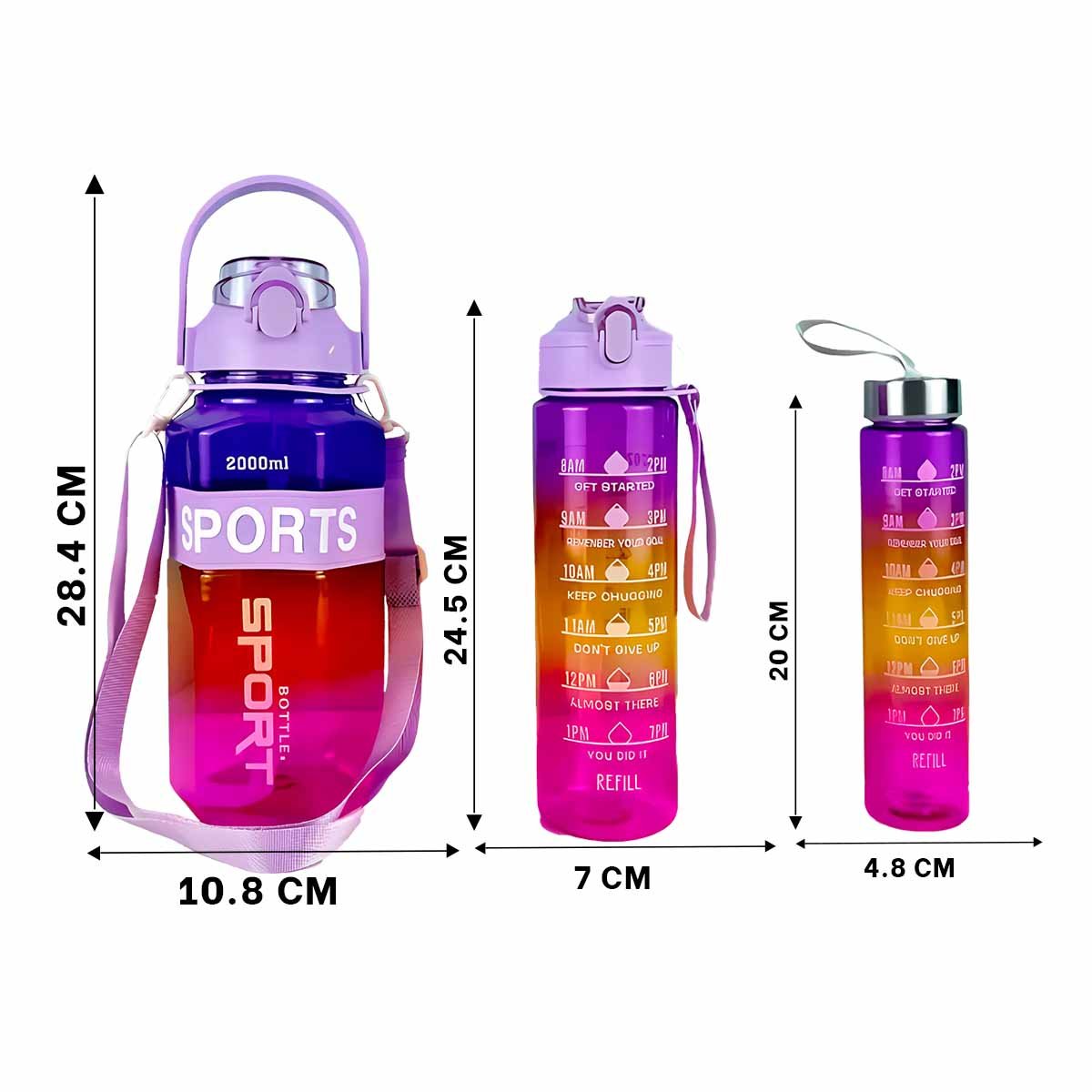 PACK4 COPA TRIO TRANSPARENTE MORADO ROJO Y FUCSIA MANTIENE BEBIDAS - 4