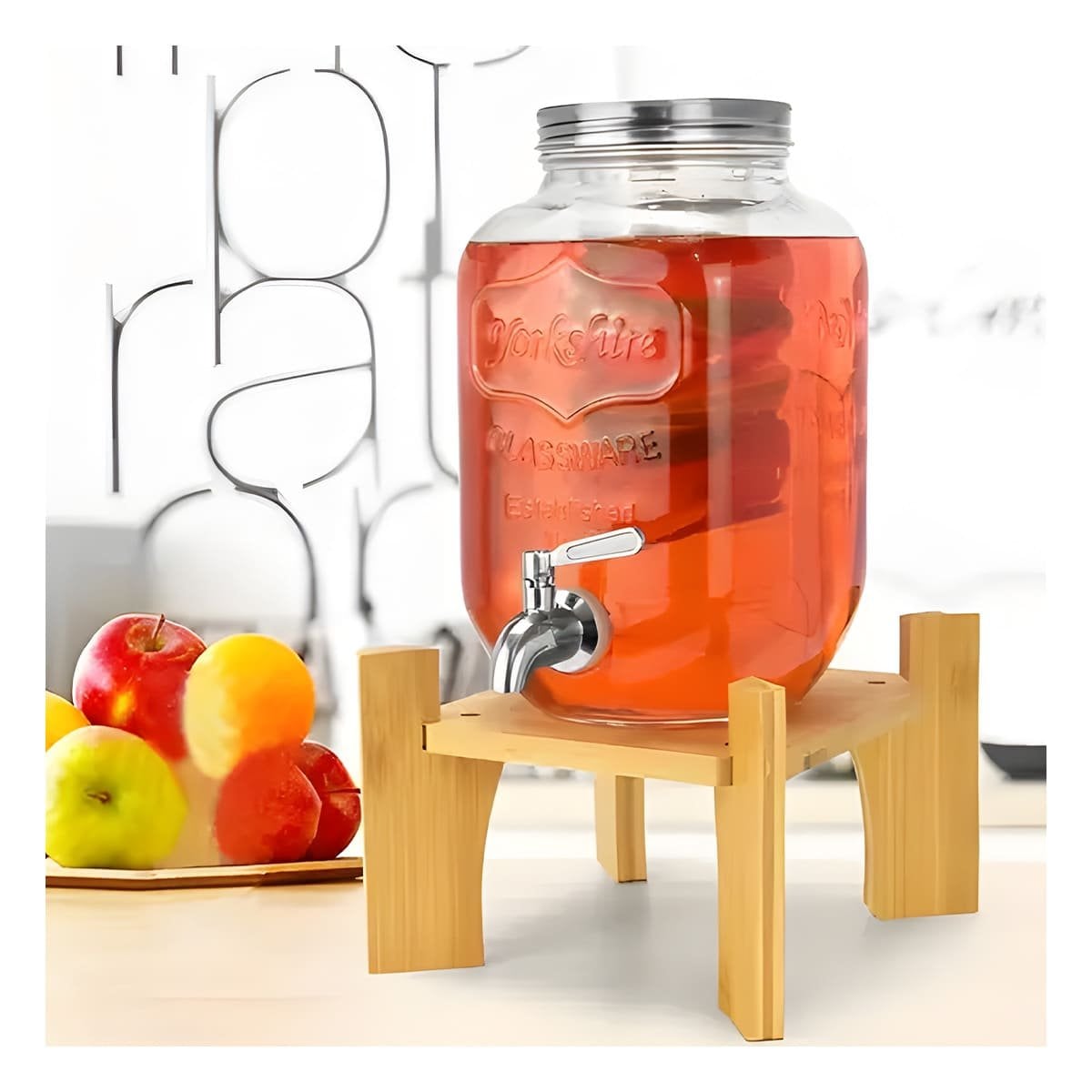 PACK2 SERVIDOR PARA HOGAR 4L CON BASE DE MADERA Y TAPA METAL TRANSPARENTE - 3