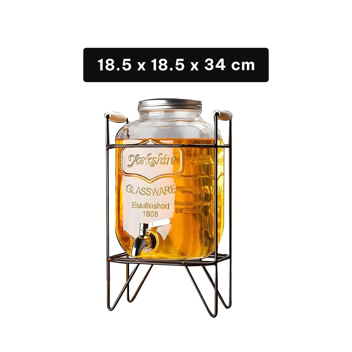 CONTENEDOR TRANSPARENTE 5 L CON BASE METALICA NEGRA PARA ATENCION DE VISITAS Y+LIGAS REGALO - 4