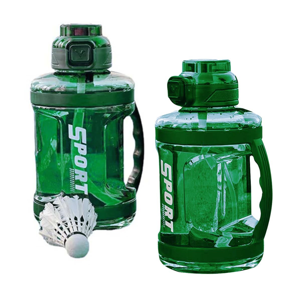 BOTELLA BIDON VERDE RESISTENTE Y FACIL DE LIMPIAR TODOS LOS DIAS Y+LIGAS REGALO - 3