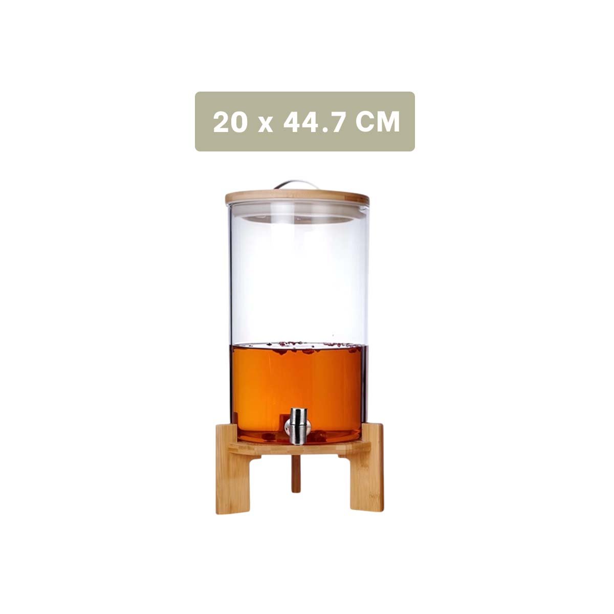 PACK2 CONTENEDOR 8L CON SOPORTE DE MADERA TRANSPARENTE PRACTICO Y DECORATIVO - 4
