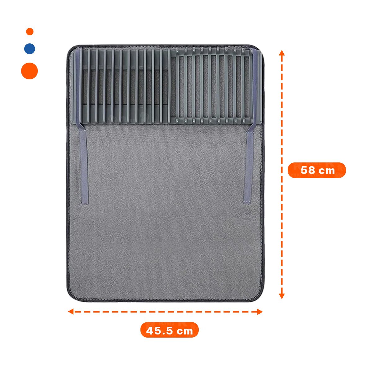 PACK4 TAPETE DE SECADO ABSORBENTE COLOR PLOMO PARA COCINA LIMPIA Y ORDENADA - 4