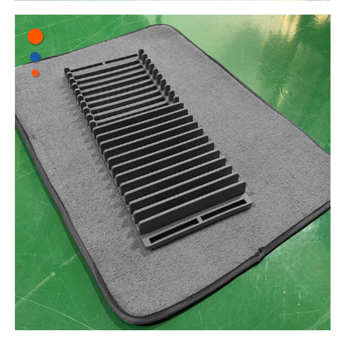 PACK4 TAPETE DE SECADO ABSORBENTE COLOR PLOMO PARA COCINA LIMPIA Y ORDENADA - 5