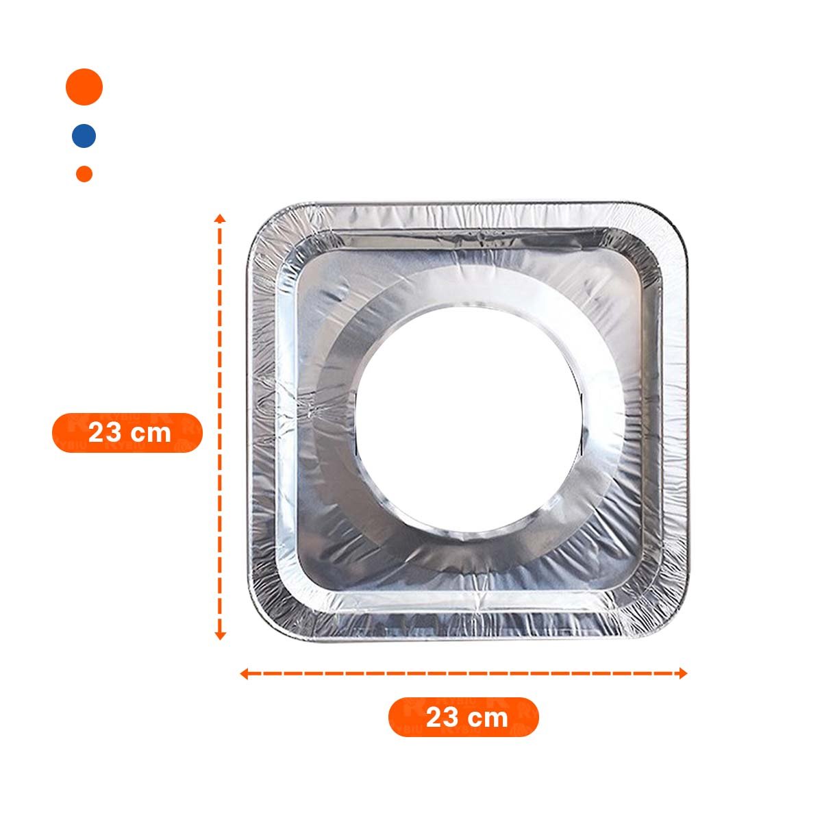 PACK12 TAPETE PROTECTOR CUADRADO ALUMINIO HORNILLA 5PZS PLATEADO SEGURA - 4