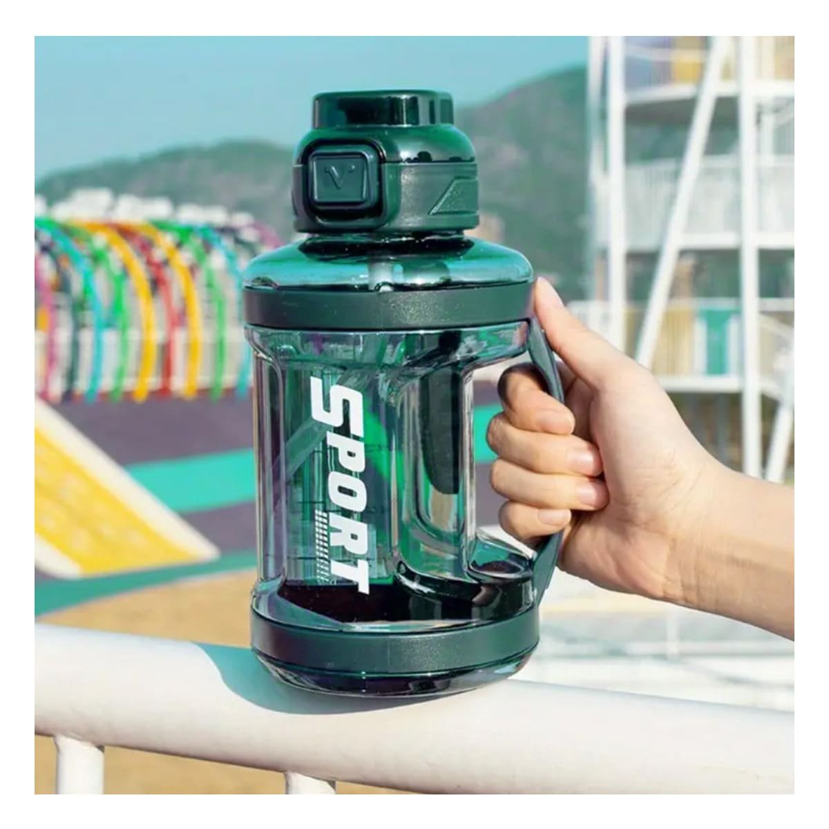PACK4 COPA BIDON VERDE MANTIENE BEBIDAS FRIAS Y FACIL DE TRANSPORTAR - 2