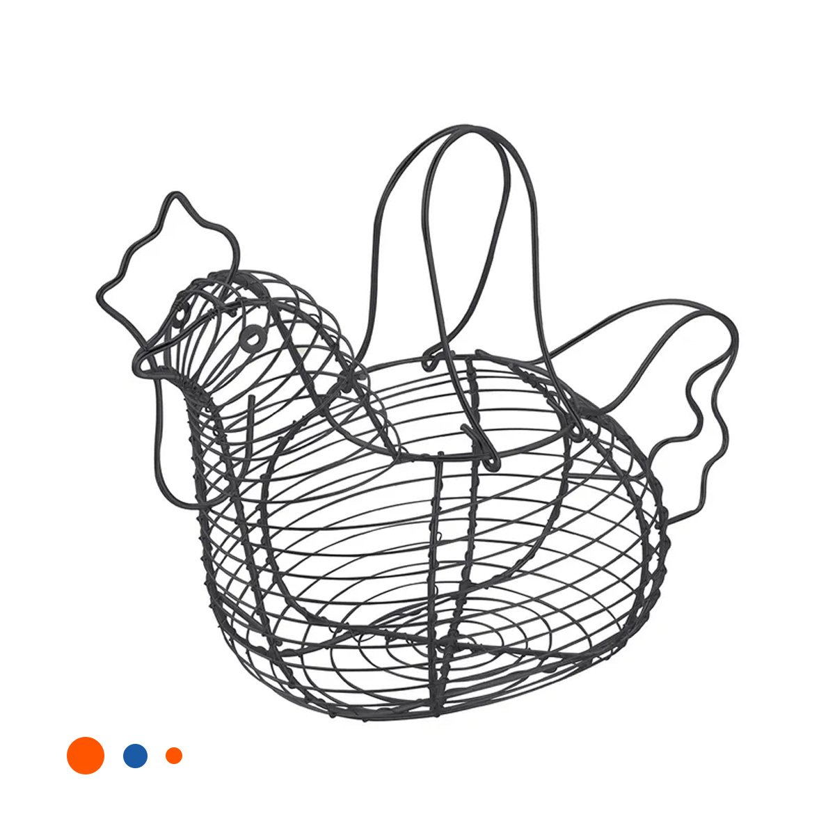 PACK6 ENVASE PARA HUEVOS CON ASA NEGRO CON DETALLE GALLINA COCINA CASA Y+REGALO STICKER - 2