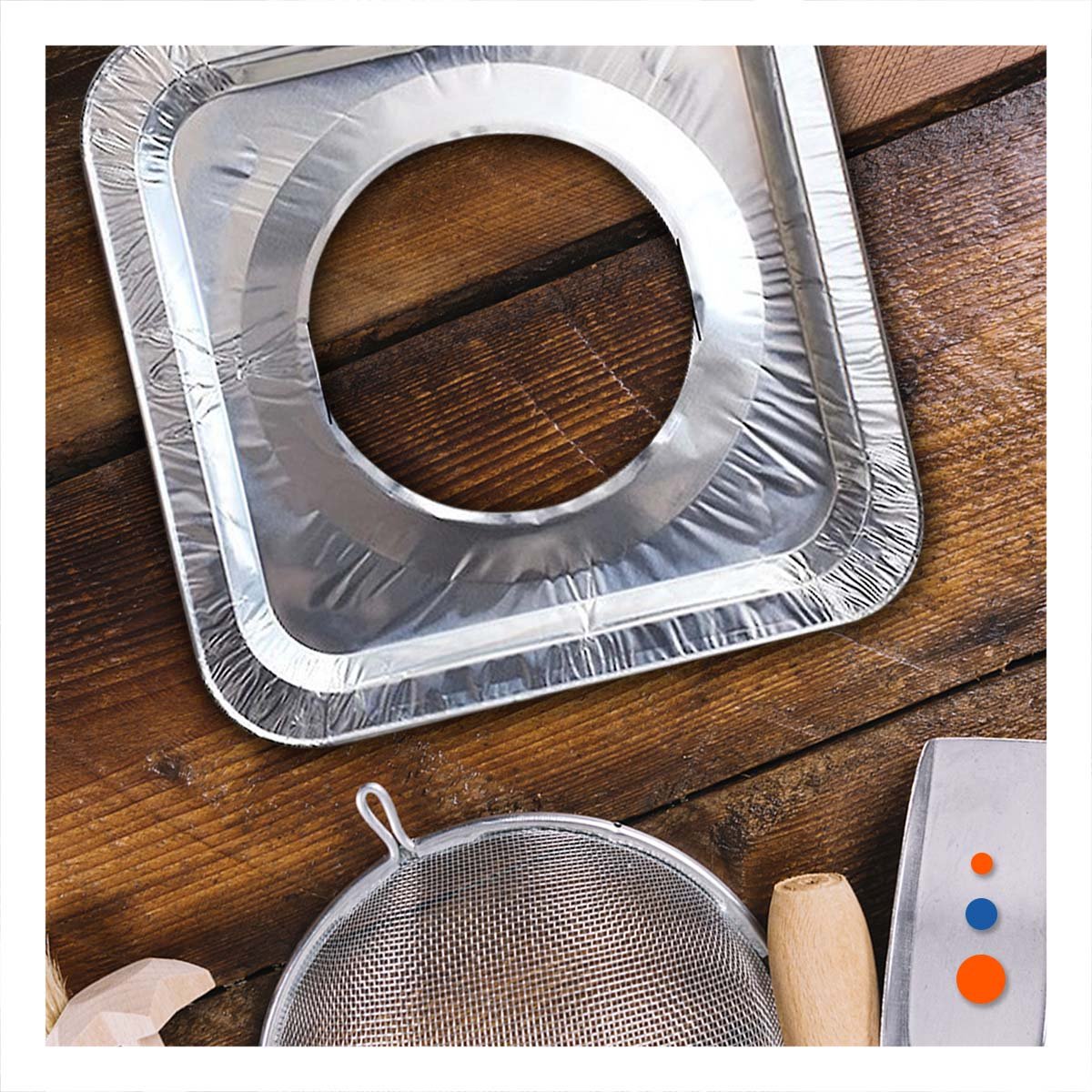 PACK12 LAMINA PROTECTORA CUADRADA ALUMINIO HORNILLA 5PZS PLATEADO PRACTICA Y+PAPEL REGALO - 5