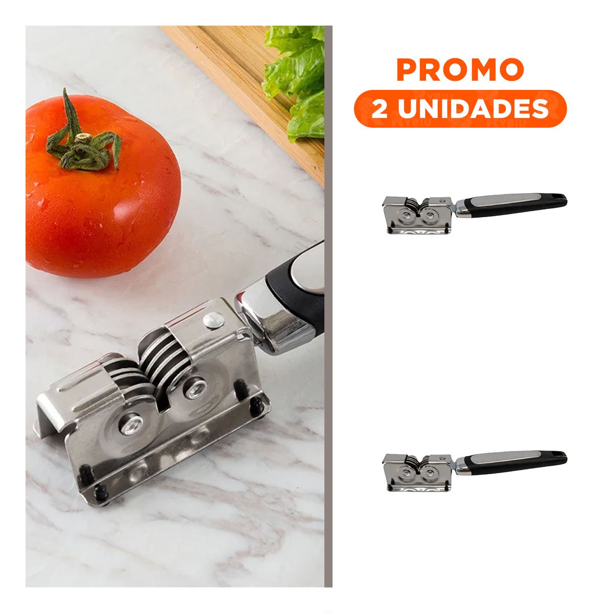 PACK2 KIT PROFESIONAL DE CUCHILLO CON MANGO PLATEADO Y NEGRO PARA USO DIARIO - 1
