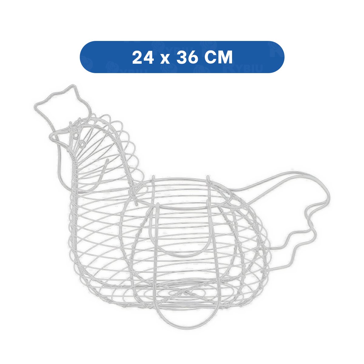 PACK6 UTENSILIO DECORATIVO PARA HUEVOS CON ASA BLANCO ESTILO GALLINA - 4